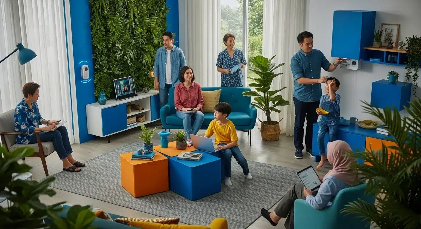 interior design 2025, modern living, biophilic home