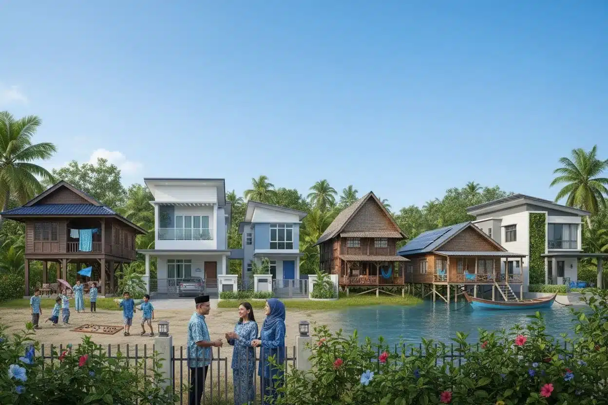 Rumah Sewa Siap Dalam 6 Bulan? Ini Jawapan Untuk Pelabur Mahu Untung Cepat – Strategi Terbukti Jana RM3,000+ Setiap Bulan! 2 Malaysian house styles, traditional Malay houses, urban homes