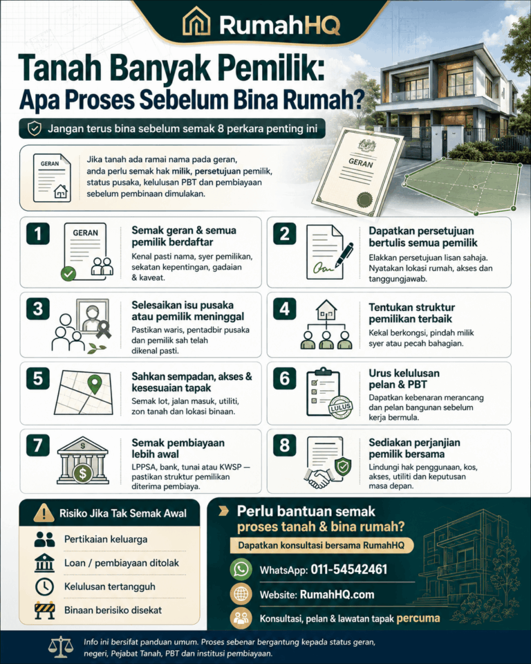 Tanah Banyak Nama? Jangan Terus Bina! 8 Proses Wajib Sebelum Bina Rumah Atas Tanah Ramai Pemilik | RumahHQ 5 Tanah Banyak Nama Jangan Terus Bina 8 Proses Wajib Sebelum Bina Rumah Atas Tanah Ramai Pemilik